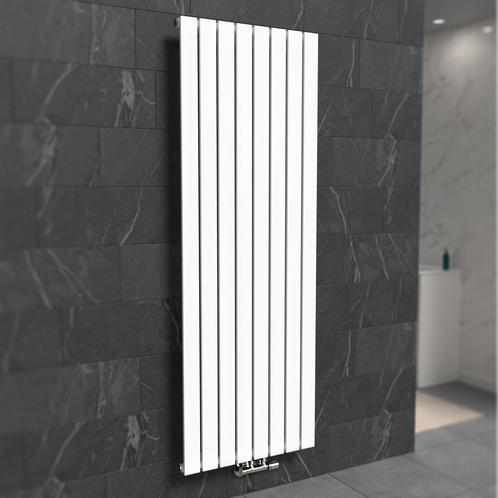 Vertical Flat Panel White Central Connection Radiator 1800 X 546 mm