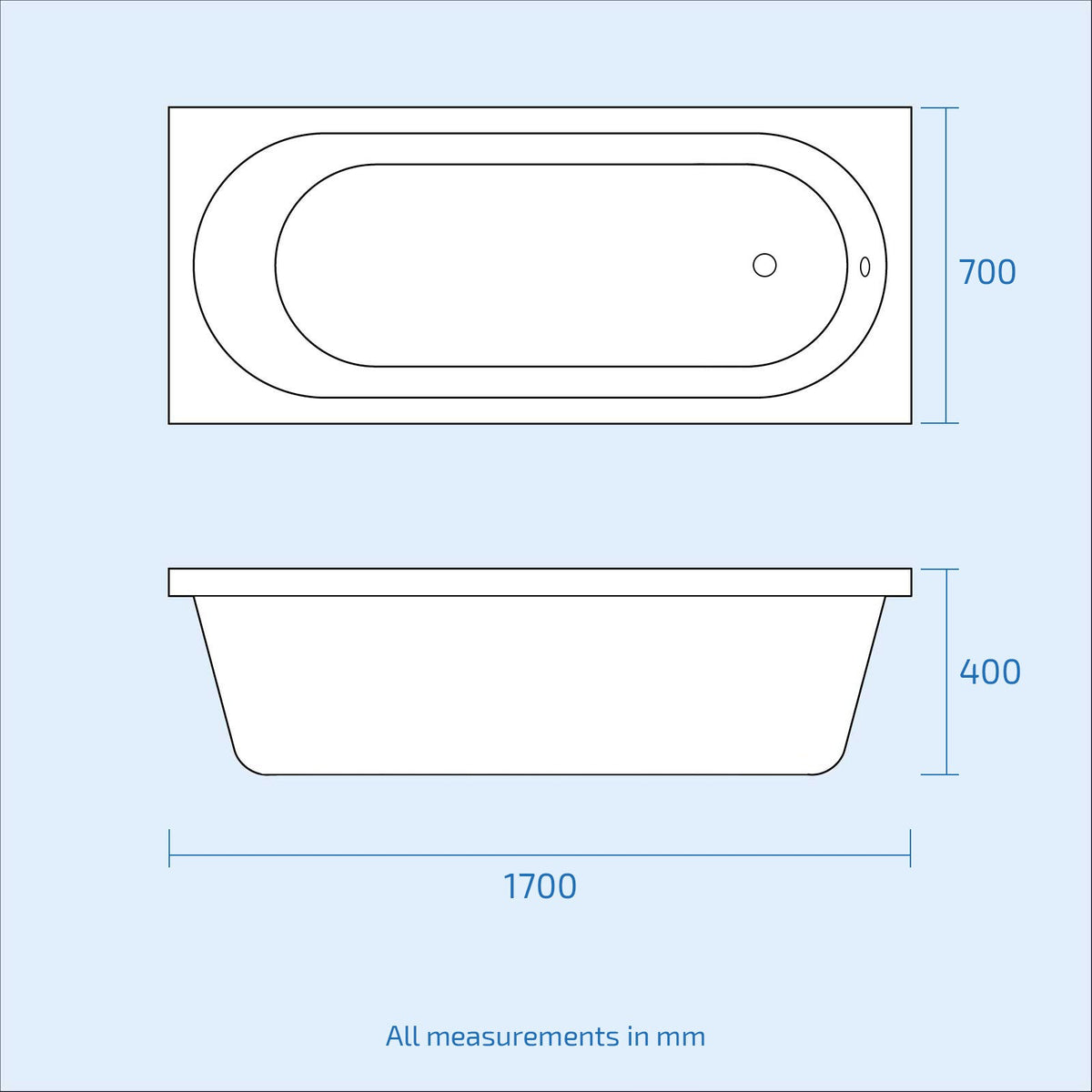 Complete Bathroom Suite 1700mm Bath & Full Pedestal Basin With Toilet