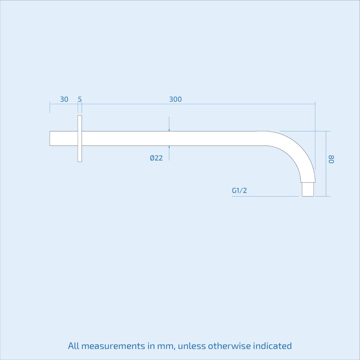 2 Dial 1 Way Round Concealed Thermostatic Shower Valve & Head