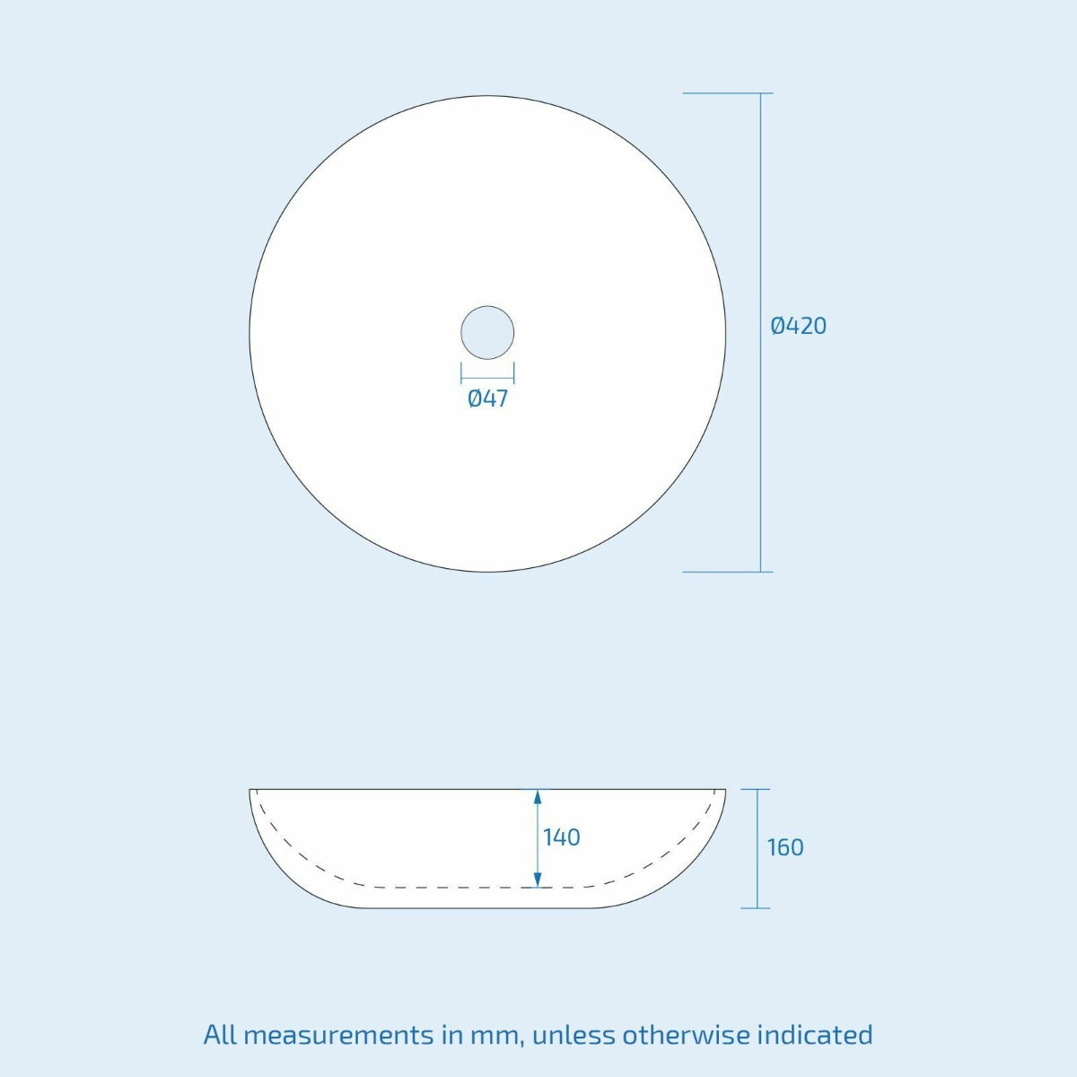 Merton Matte Grey 800mm Freestanding Vanity Round Ceramic Countertop Basin