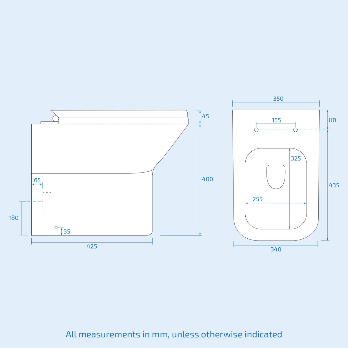 Aric RH 1100mm Vanity Basin Unit, WC Unit & Louis Back To Wall Toilet Grey