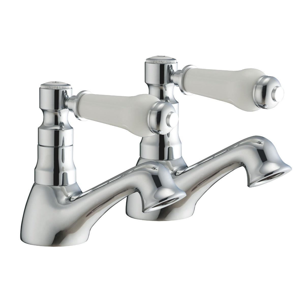 Imperior Traditional Bathroom Hot & Cold Twin Basin Taps