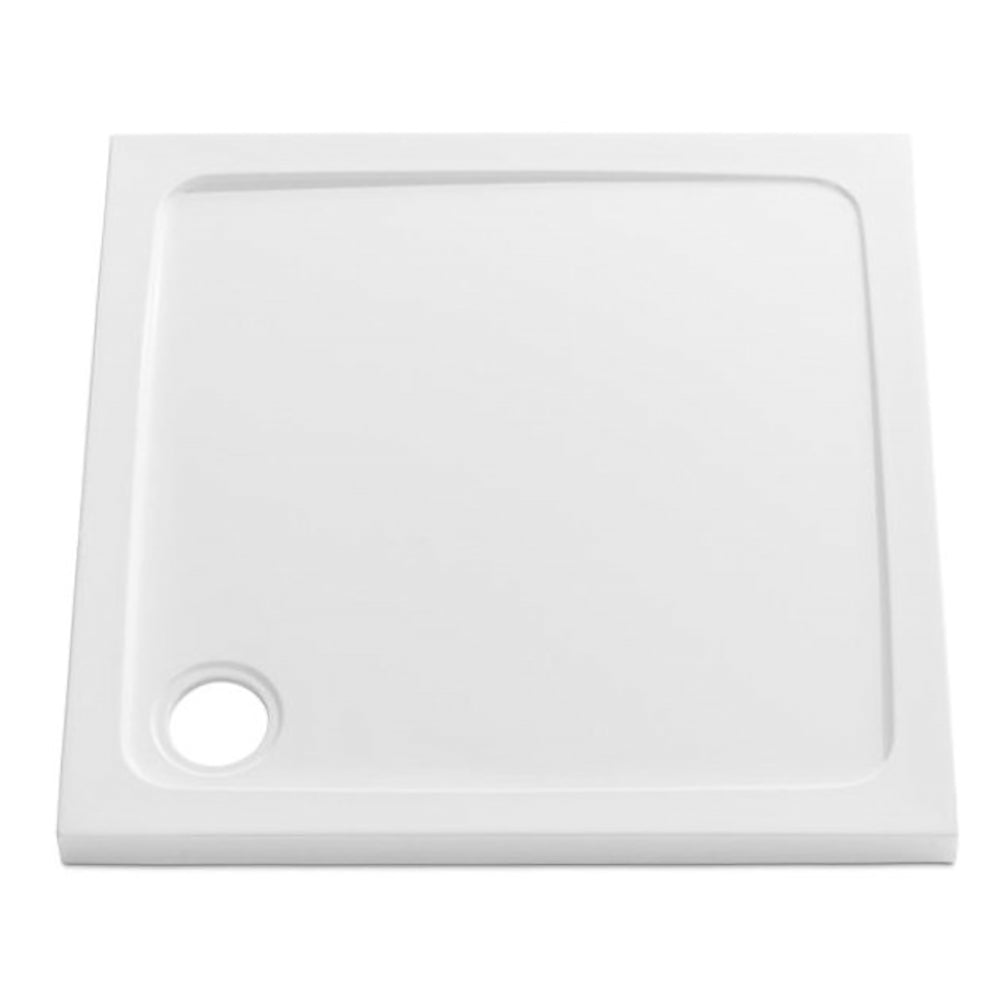 Small 700 x 700 Shower Tray Square Slimline Included with Low Profile Waste
