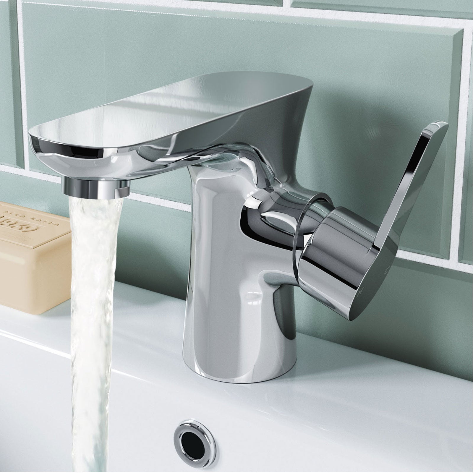 Perth Bathroom Basin Mono Mixer Tap Chrome