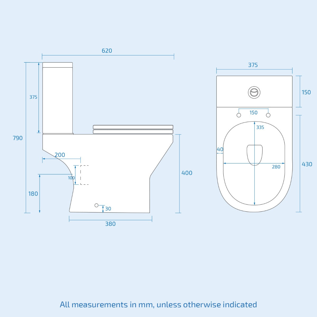 550mm Freestanding Doors Vanity with Close Coupled Toilet, Shower Bath & Taps Set