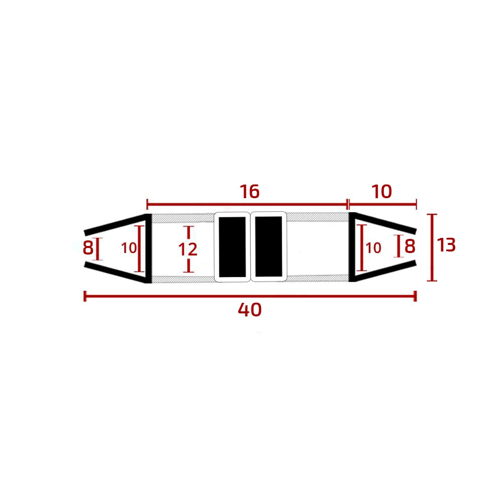 Clear 180° Magnetic Shower Enclosure Seal 10mm x 2000mm