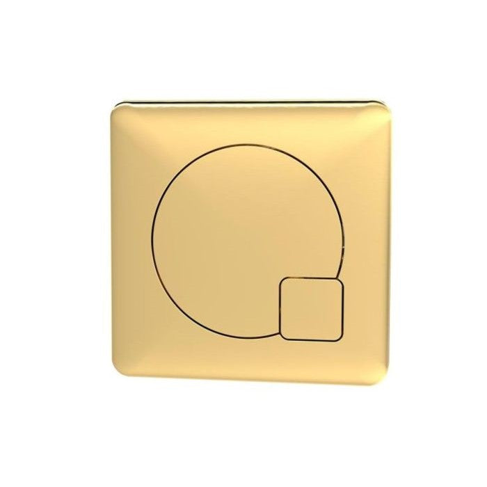 Nuie Gold Brushed Brass Square Concealed Cistern Flush Button