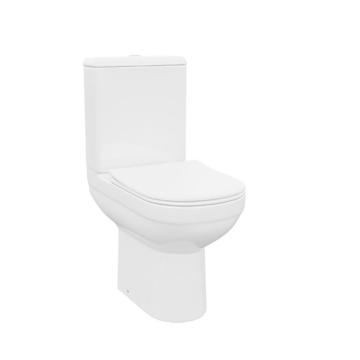 Comfort Height Close Coupled Toilet Pan Cistern and Soft Close Seat