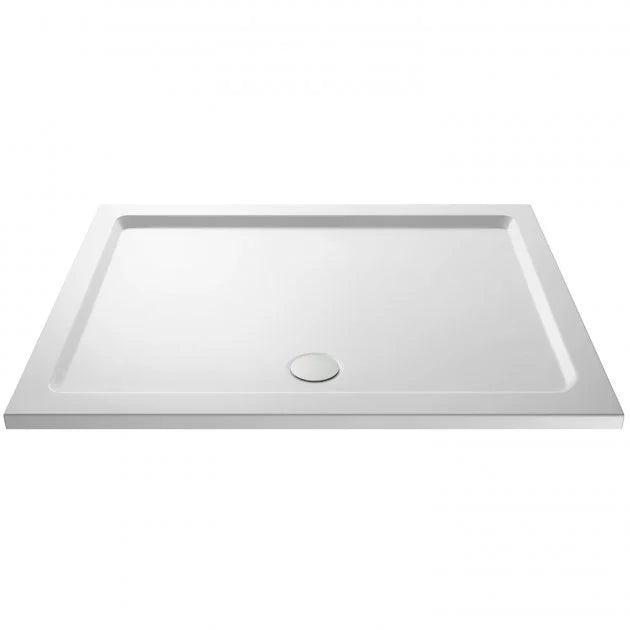Shower 1400 x 1850mm Slider Door With 700mm Side Panel & Tray - Brushed Brass