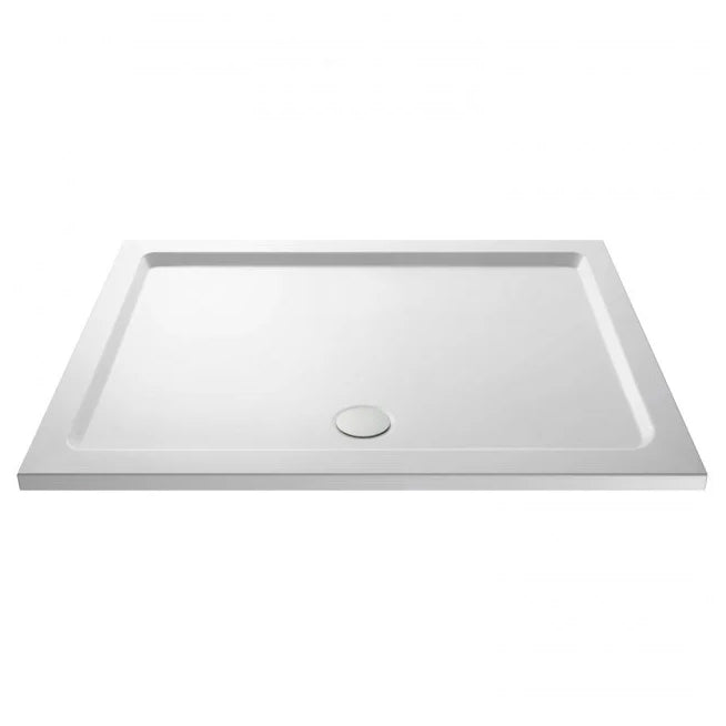 Slim 1700 X 760 Square Stone Resin Shower Tray White For Wet Room Enclosure