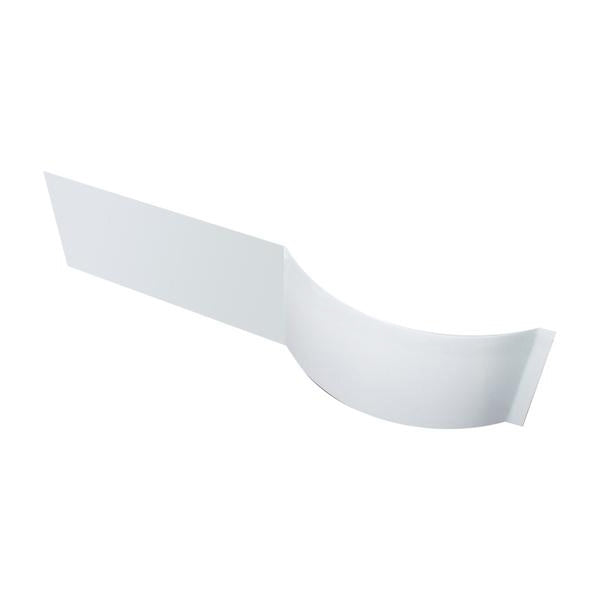 Diamond P-Shaped Modern Shower Bath 1700mm with Screen & Front Panel  Right Hand