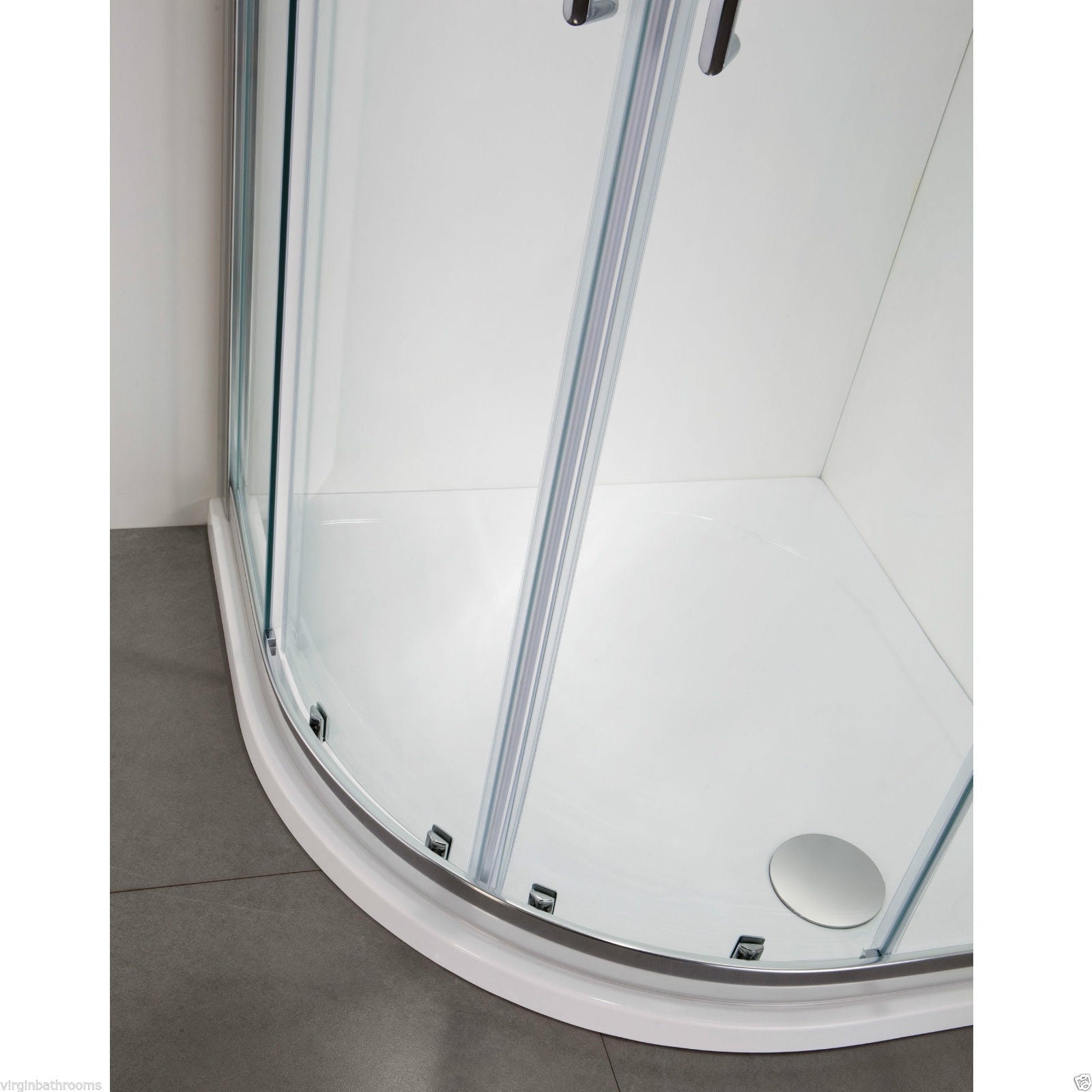 Atlas Walk in Standalone Quadrant Corner Shower Enclosure and Tray