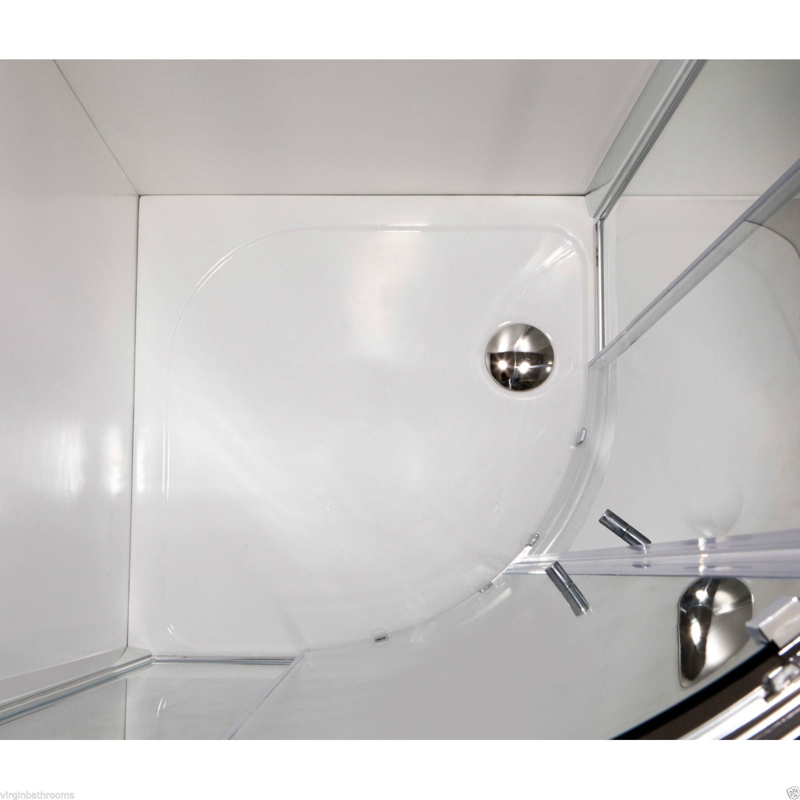 Atlas Walk in Standalone Quadrant Corner Shower Enclosure and Tray