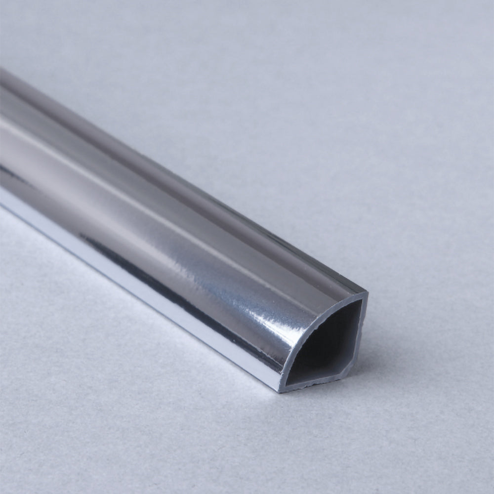 Pvc Qrc PVC Quarter Round Silver Panelling Trim 2400mm