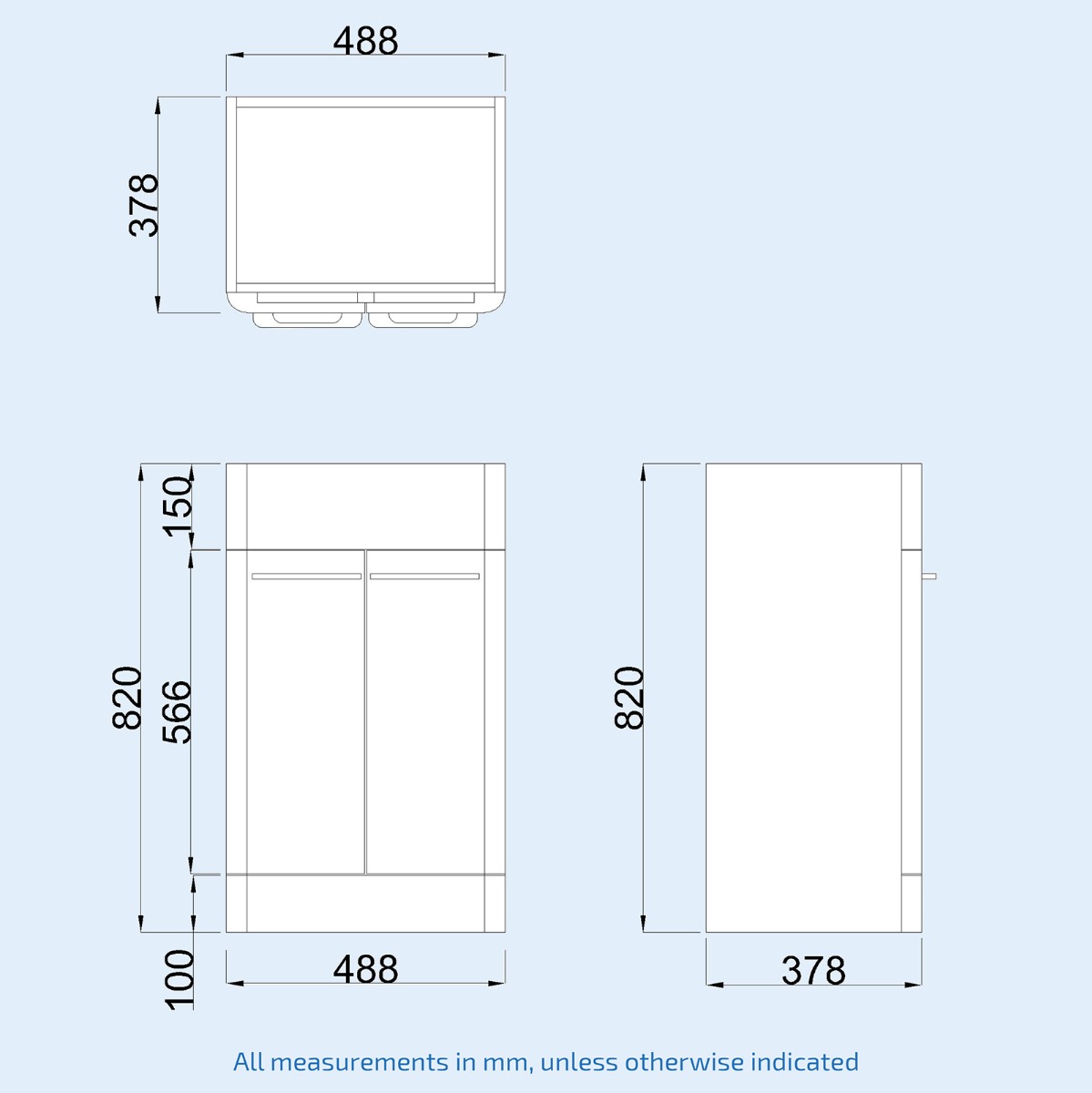 Lex 500mm Modern High Gloss Basin Vanity Cabinet and Tap with Waste Set