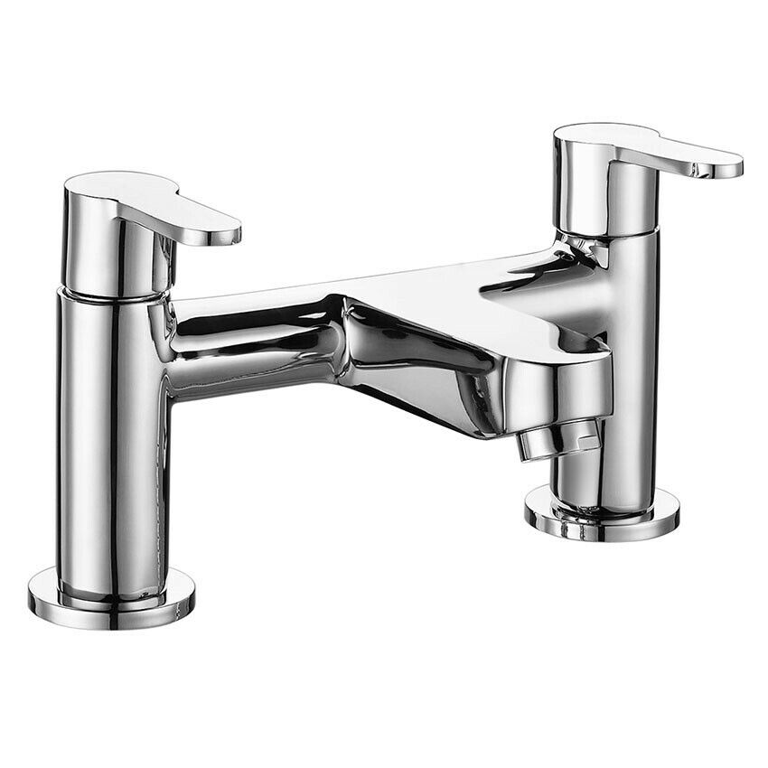 Noah Bathroom Filler 125 mm Tap Round Tap Brass Desk Mounted Chrome