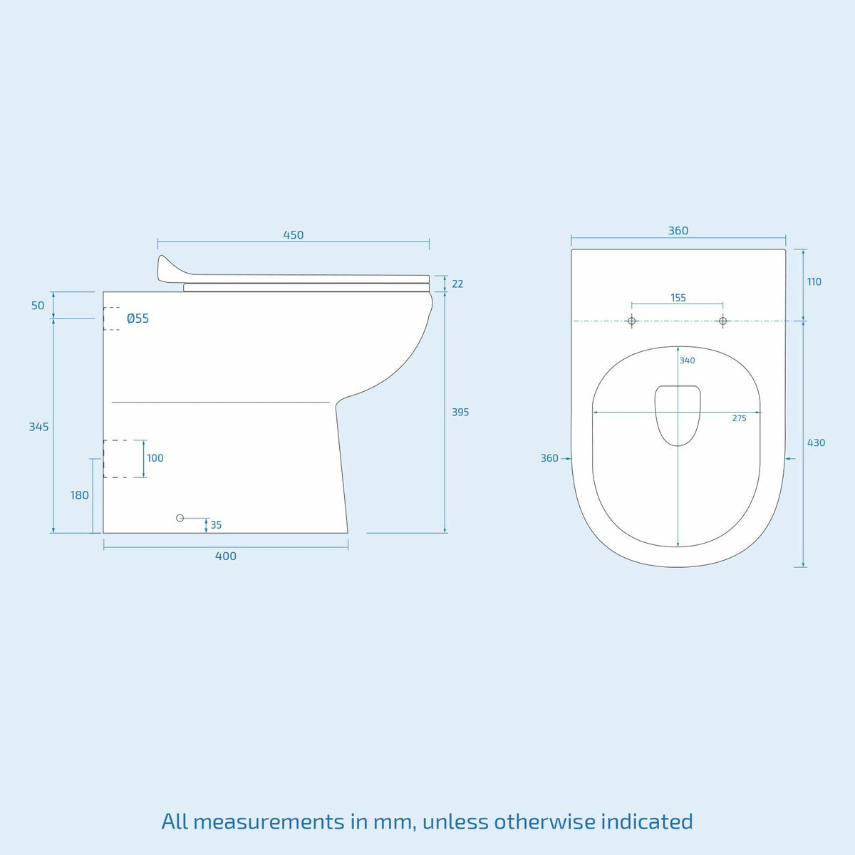 White 1100mm P-Shaped Vanity Unit RH Sink and Toilet Bathroom Furniture