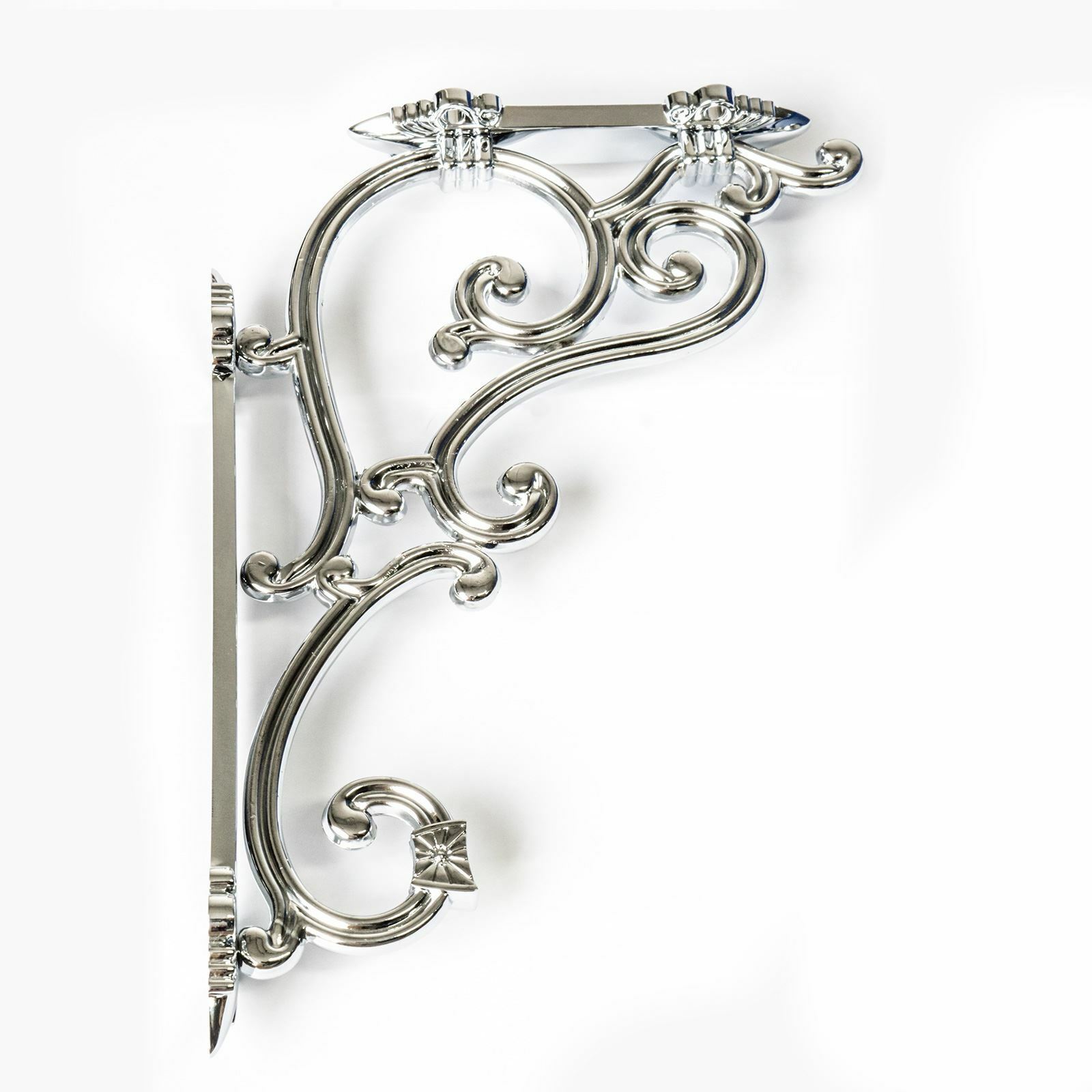 Ornate Chrome Traditional Antique Iron Cast Wall Shelf Toilet Cistern Brackets