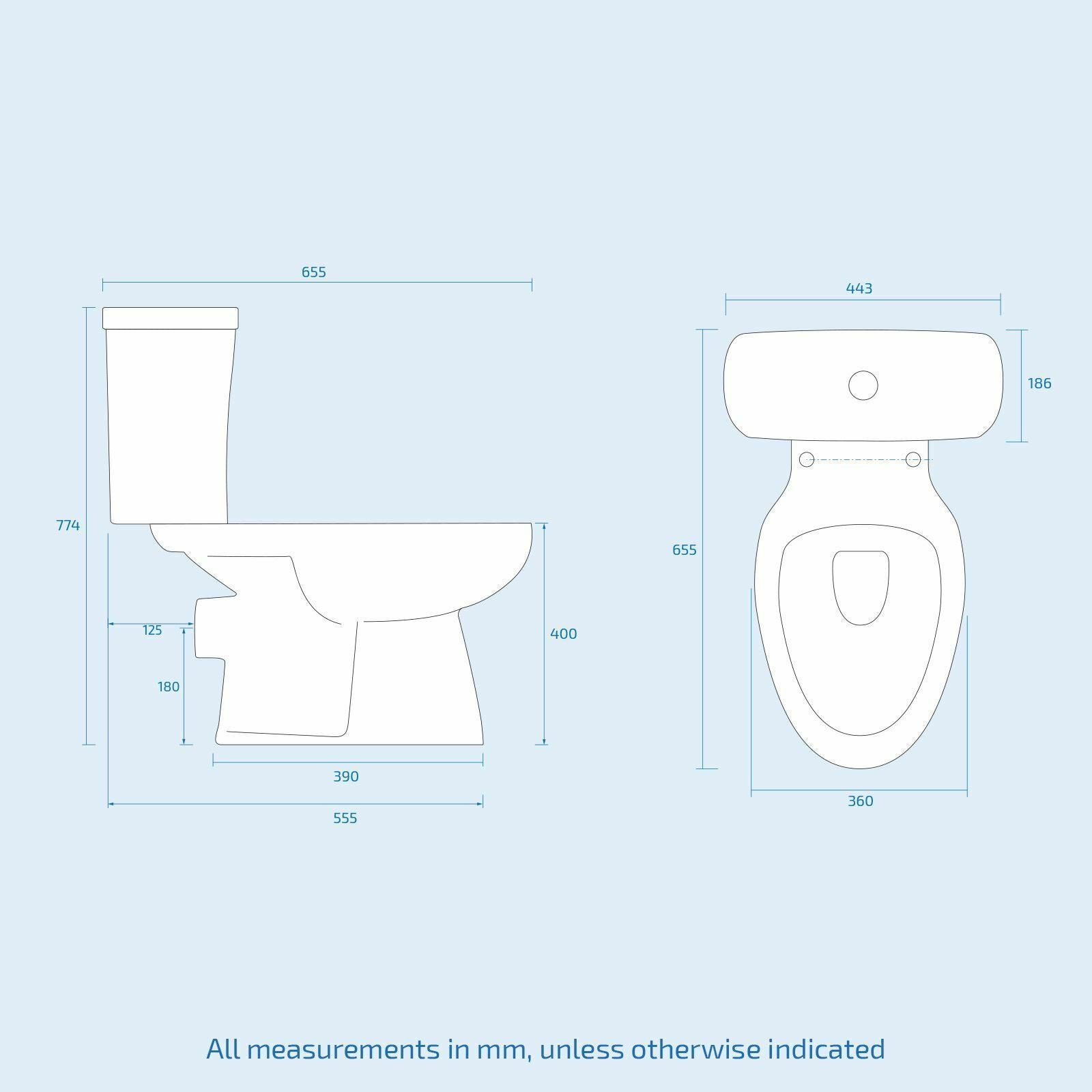 Senore 1700mm Straight Bath Vanity Basin Unit & Close Coupled Toilet White