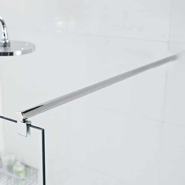 Support Bar for Wet Room Glass Panels Round