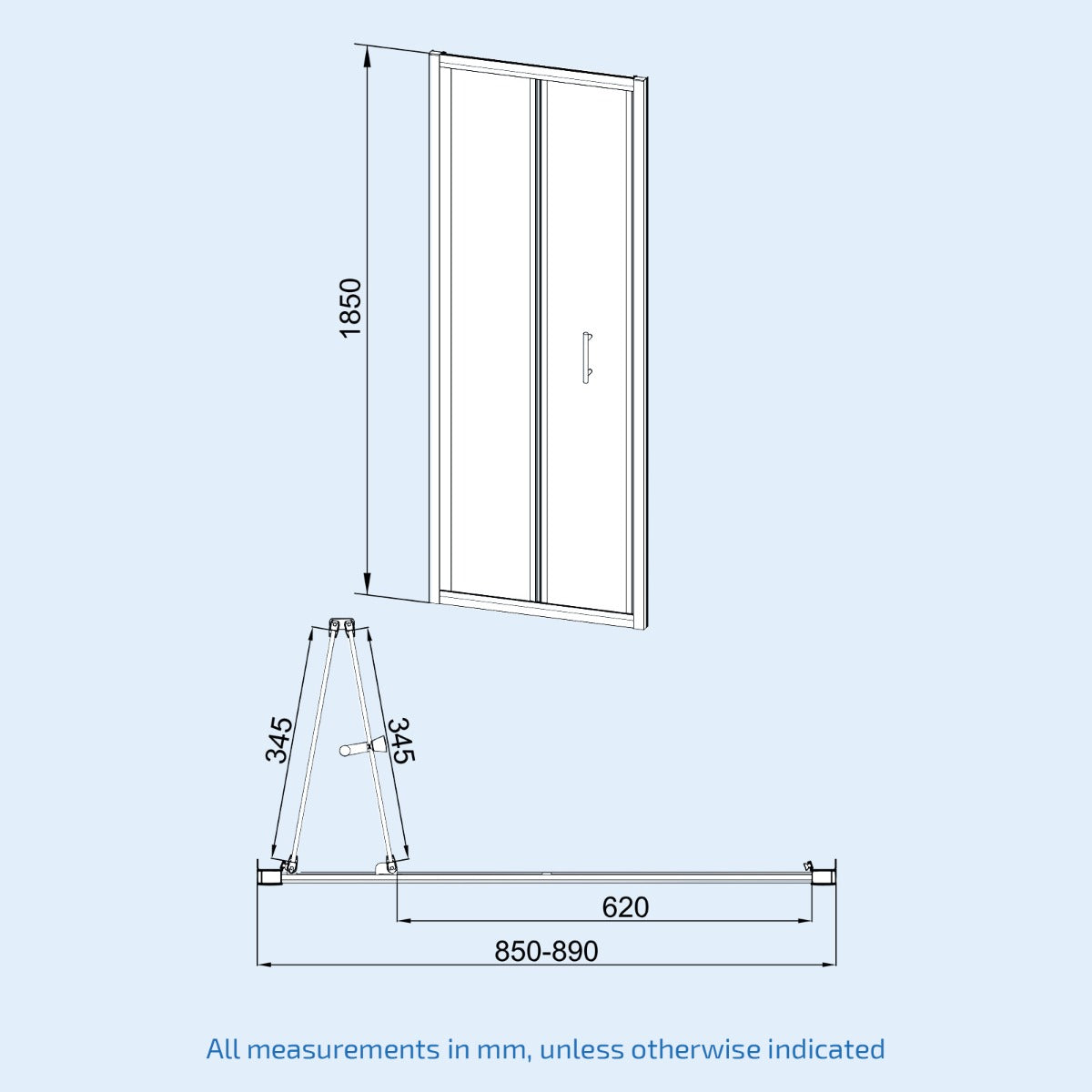Ellen 900 x 760mm Shower Enclosure Side Panel White Vanity Unit & Toilet