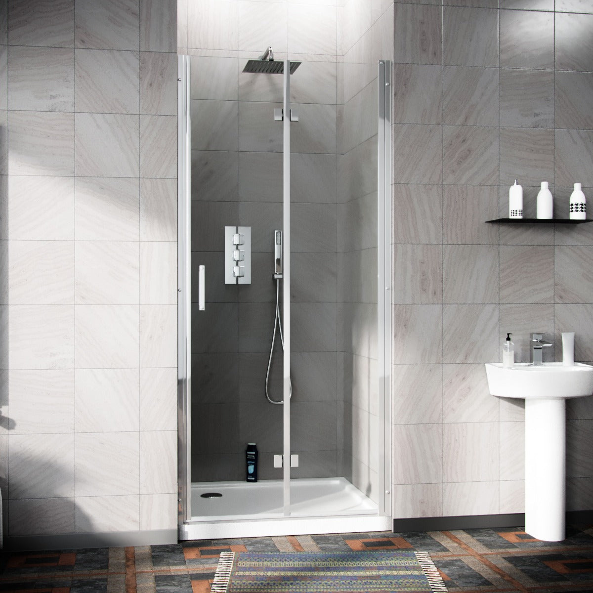 Octax Frameless 800 Bi-Fold Shower Enclosure Door