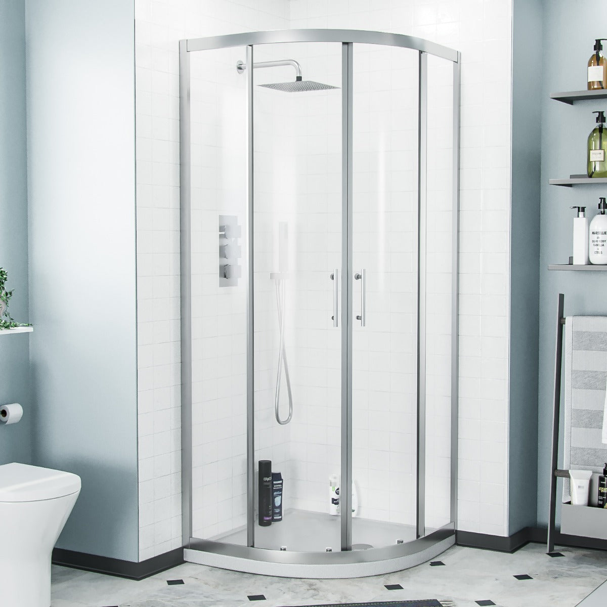 Saturn Quadrant 800mm Shower Enclosure & Tray