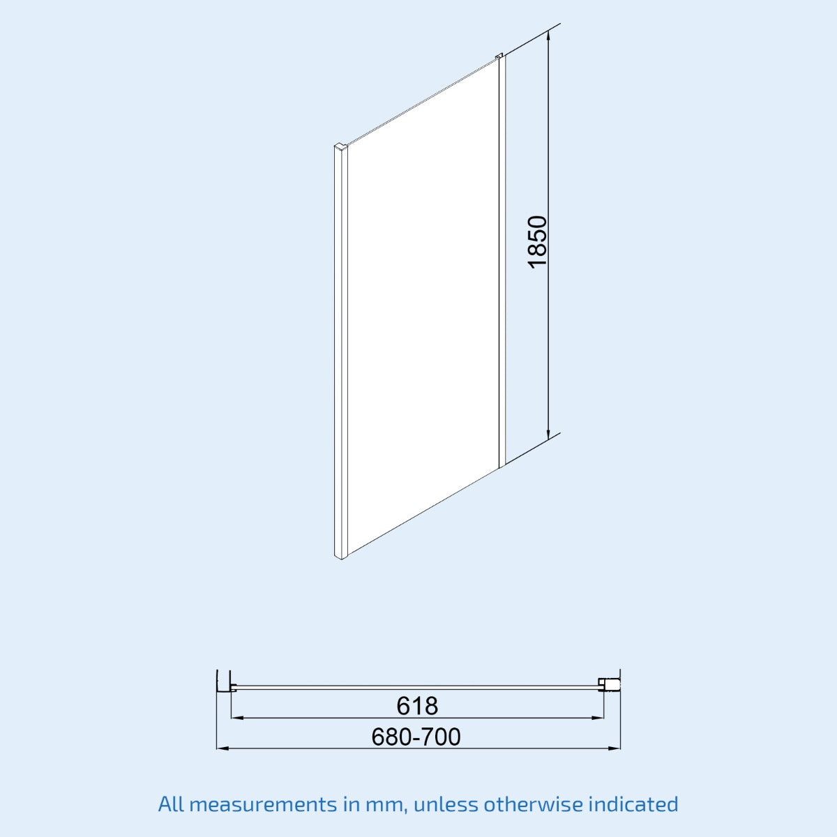 Jupiter 1000mm Shower Bi-Fold Door, 700mm Side Panel Enclosure & Tray Chrome