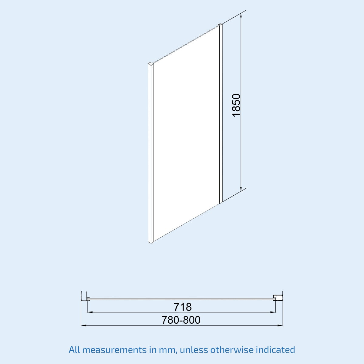 Jupiter 1000mm Shower Bi-Fold Door, 800mm Side Panel Enclosure & Tray Chrome