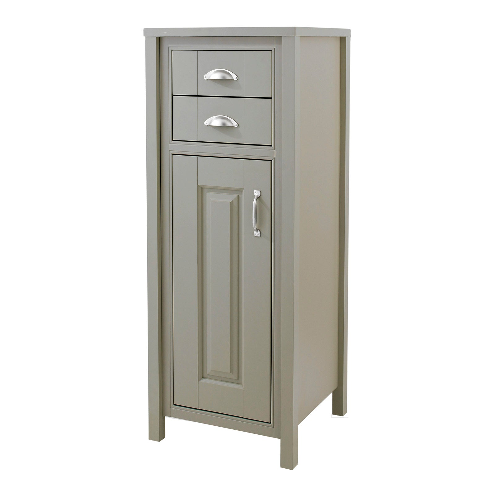 Chiltern 600mm Vanity Basin Unit, Tall Cabinet & Mirror Cabinet Suite Stone Grey