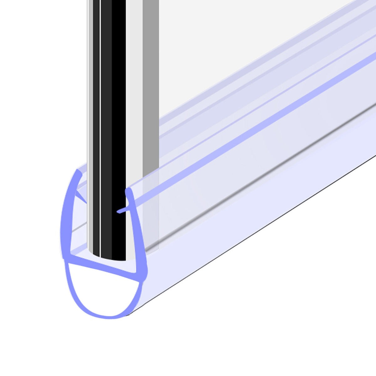 900mm Glass Shower Door Rubber Seal Strip Gap 5 mm