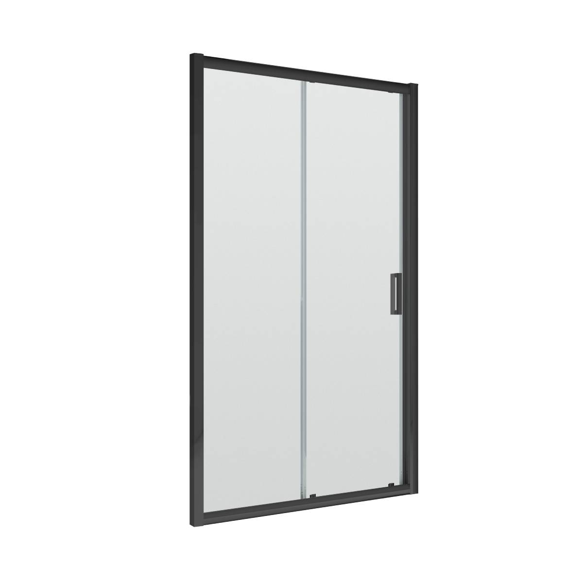 Sliding Shower Enclosure Door 1200mm X 1850mm Matt Black