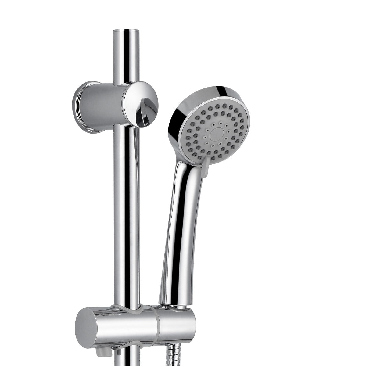 Round Waterfall Bath Filler Shower Mixer with Slider Rail & Handset Kit