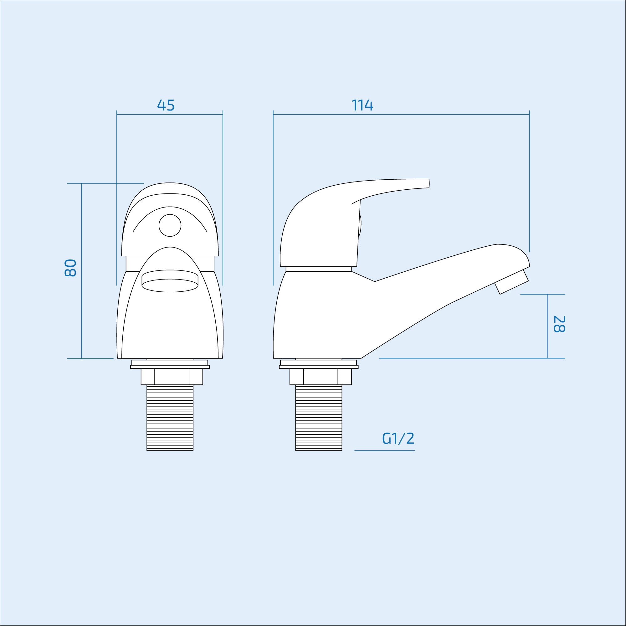Basin Sink Bath Filler Mono Mixer Single Lever Handle Hot Cold Pair | Studio