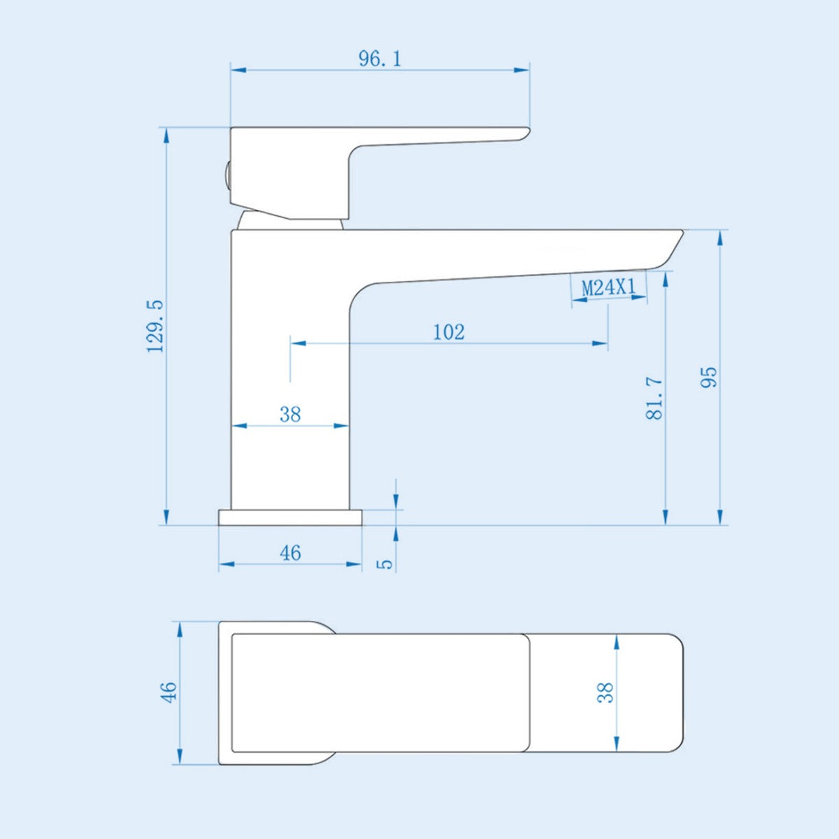 Carlton Dark Grey Wall Hung 400mm Vanity Unit & Square Basin Mono Mixer Tap