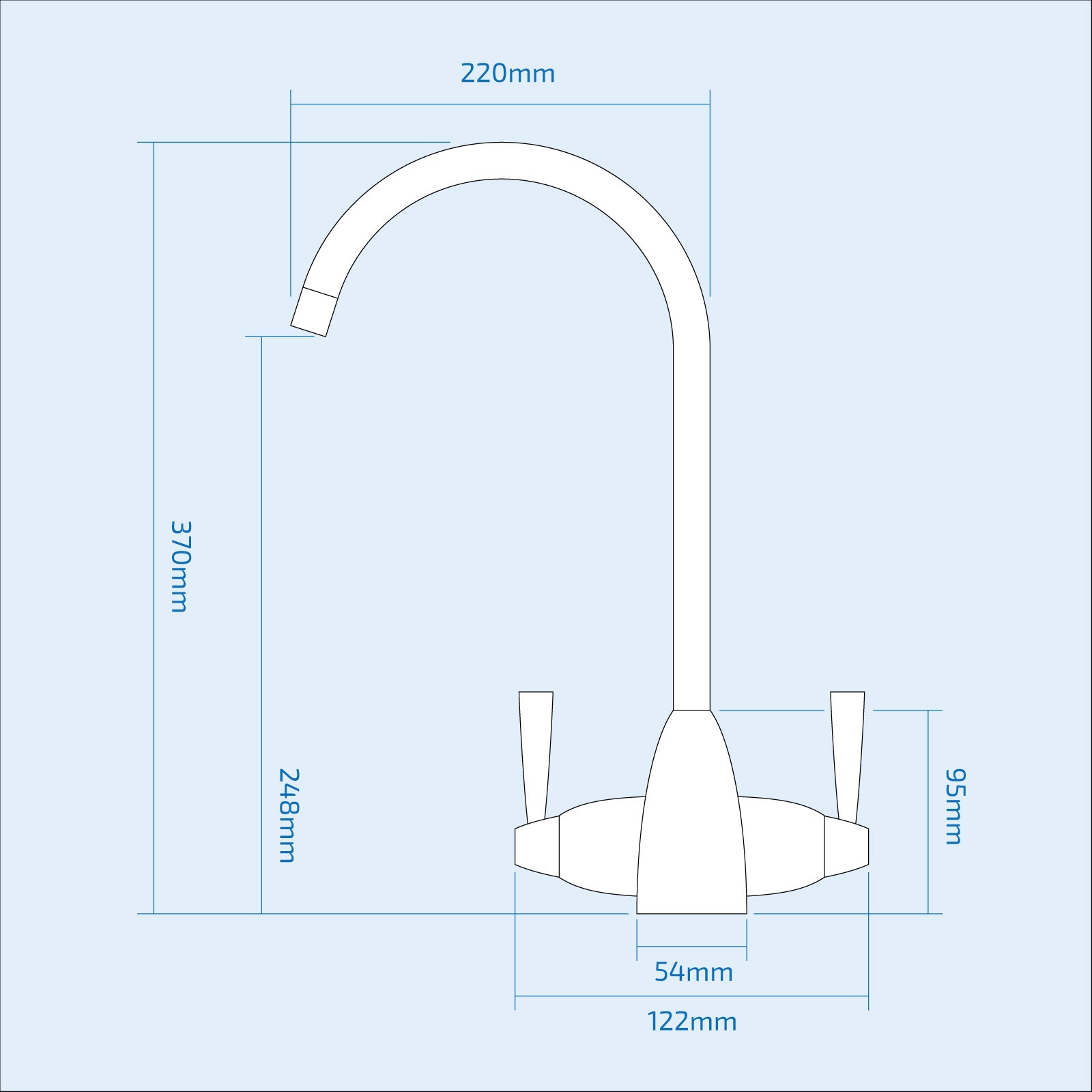 Brushed Nickel Kitchen Sink Basin Twin Lever Mono Mixer Tap 360 Swivel Spout