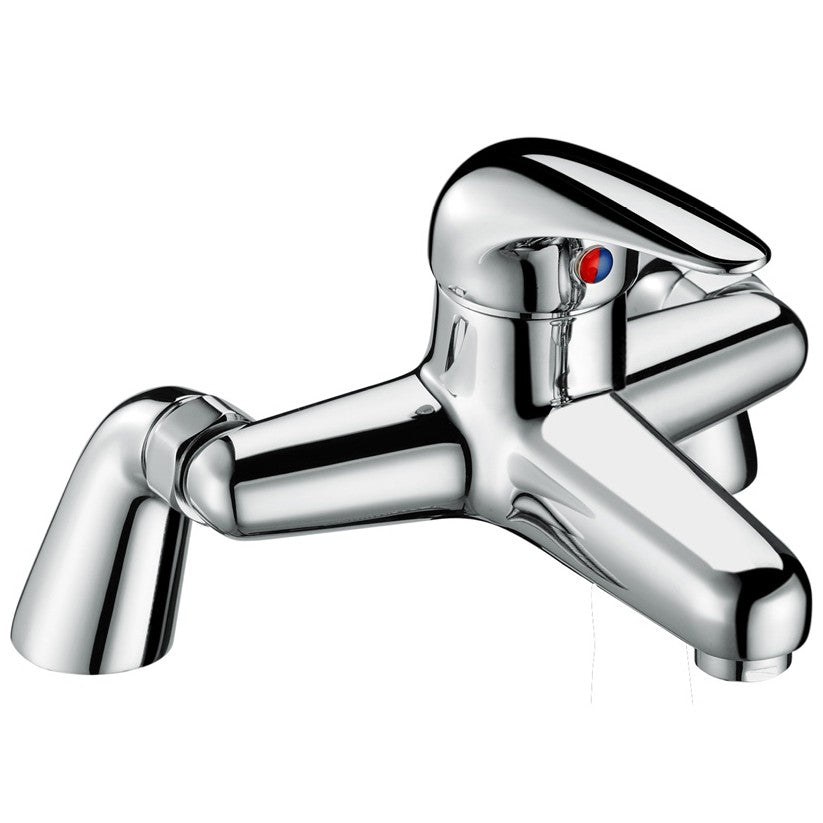 Studio Modern Chrome Bathroom Basin Mono Mixer Tap & Deck Mounted Bath Filler Tap