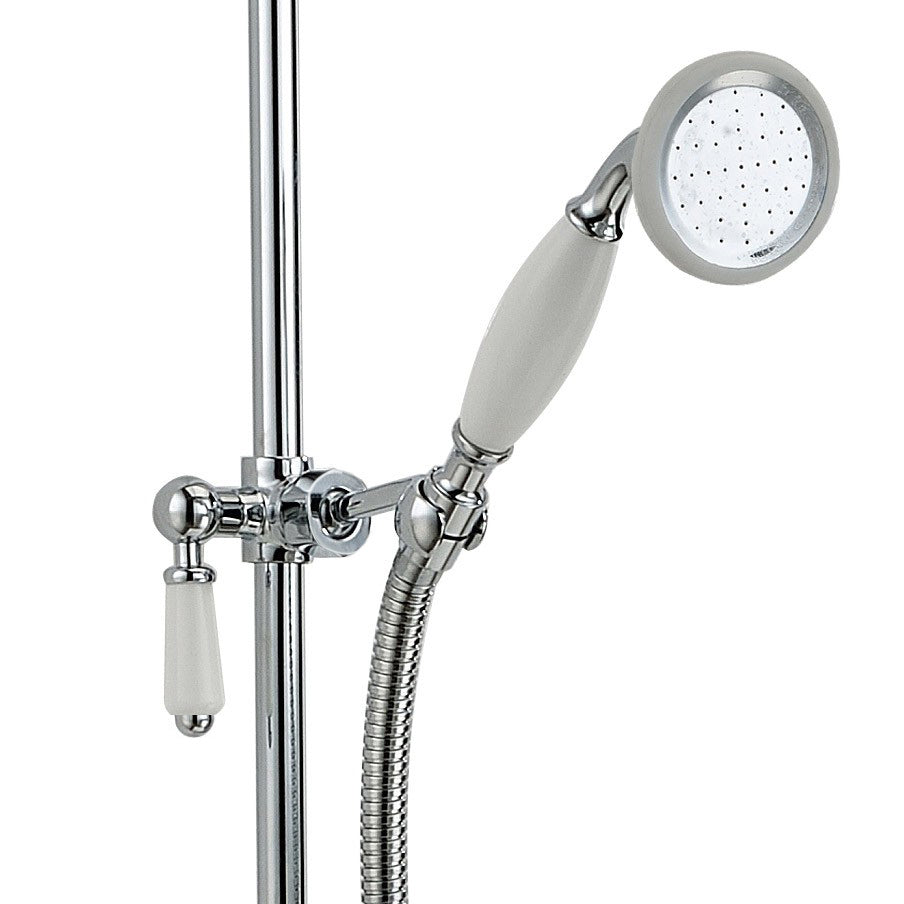 Amelie Traditional 2 Outlet Exposed Shower Thermostatic Shower Bar Mixer Valve & Riser Rail Kit Set