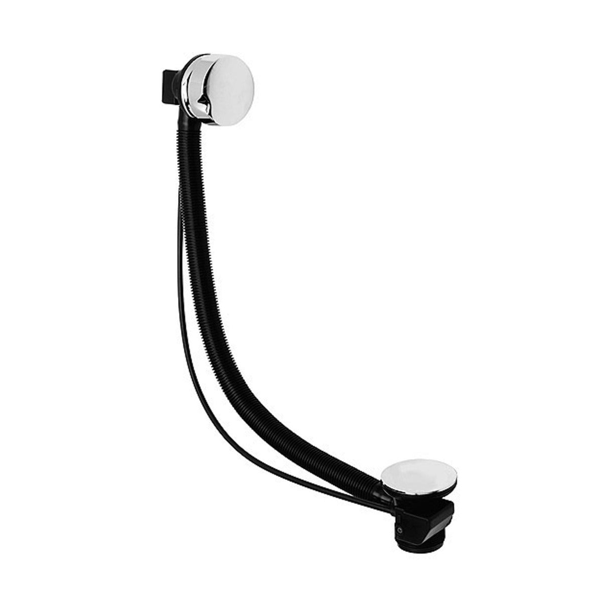 Lucy Modern Style Waterfall Deck Mounted Bath Shower Mixer Tap With Handset Kit & Waste With Overflow