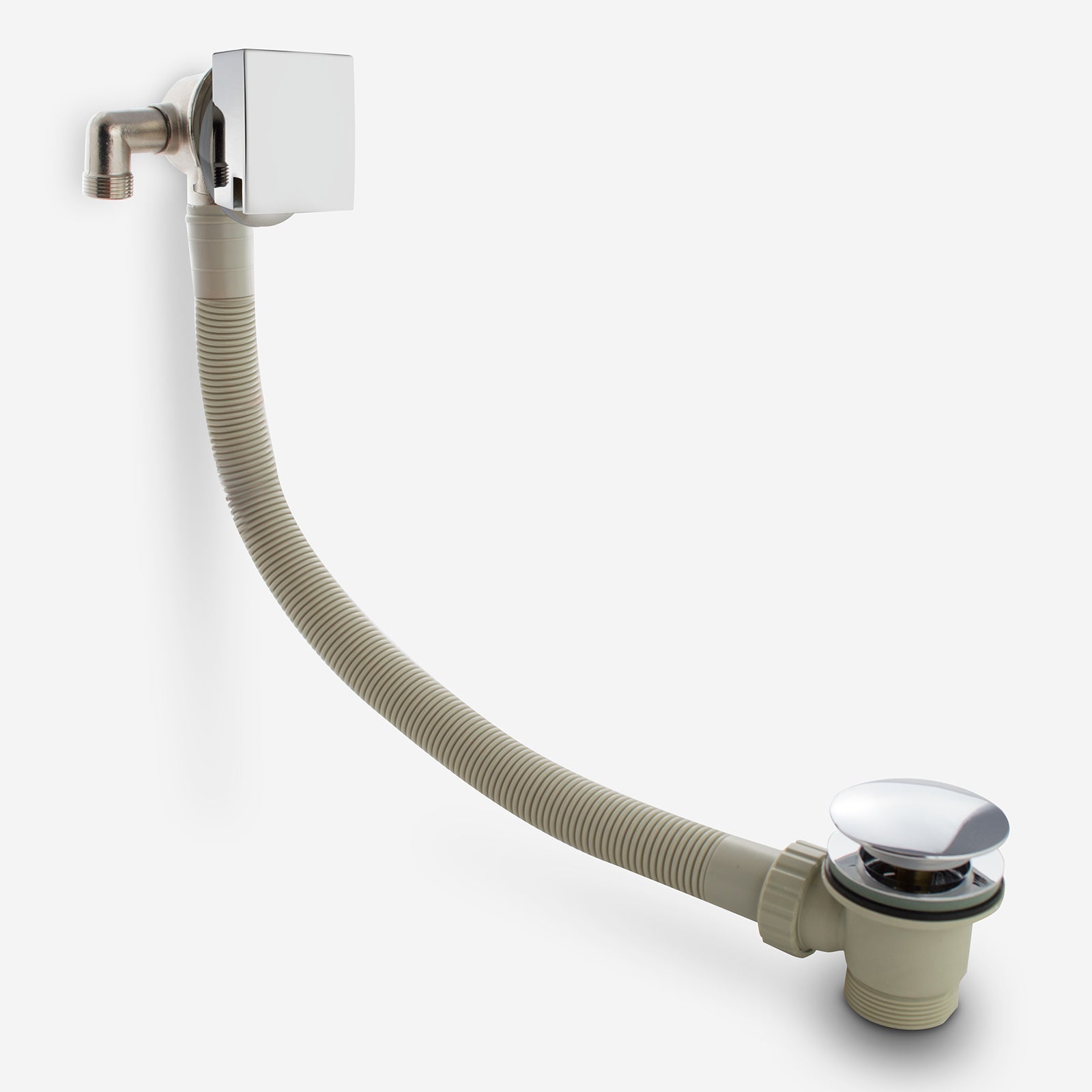 Lilly 3 Dial 2 Way Square Concealed Thermostatic Mixer Valve, Slim Square Handset & Bath Filler Chrome