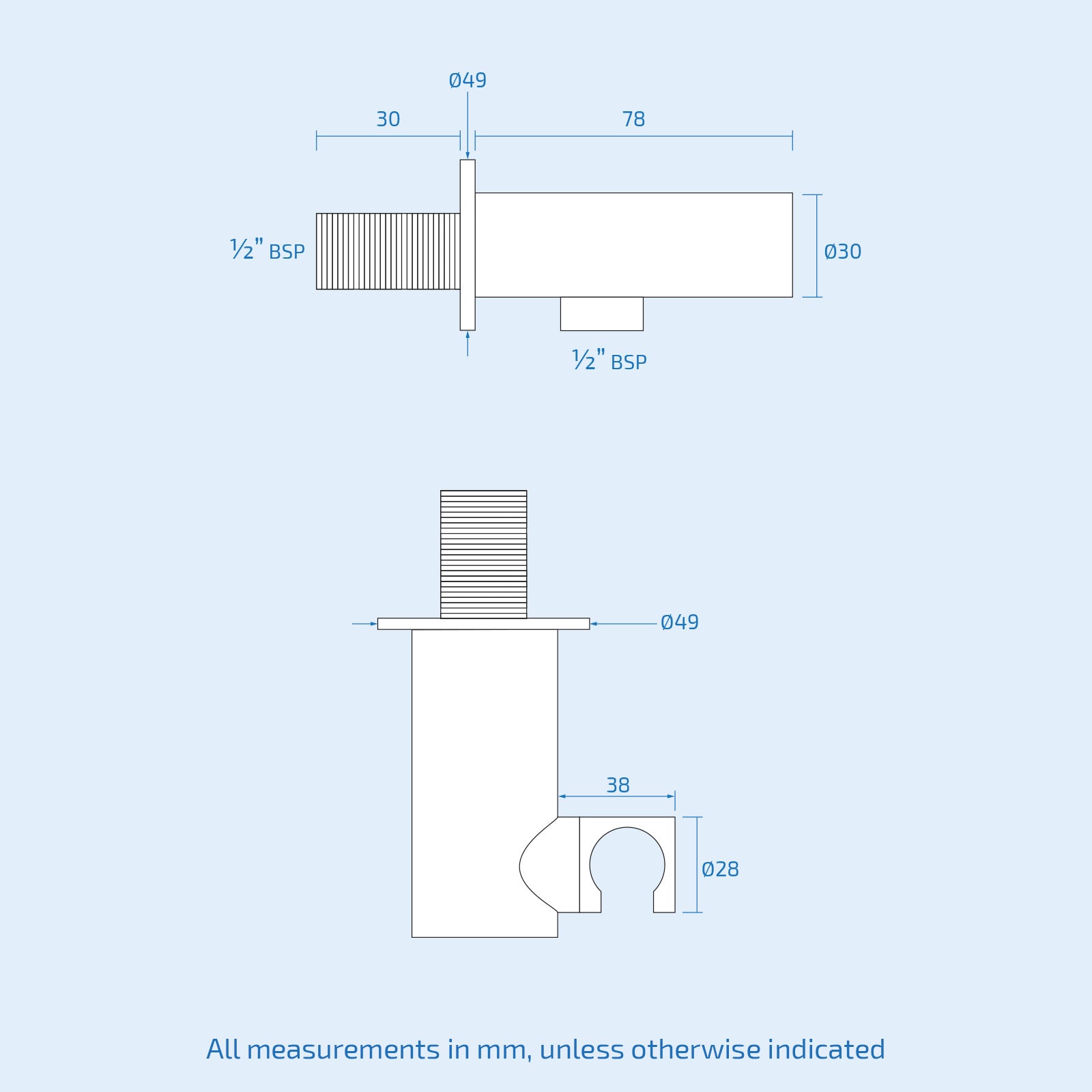 Pencil ABS Single Mode Shower Handset