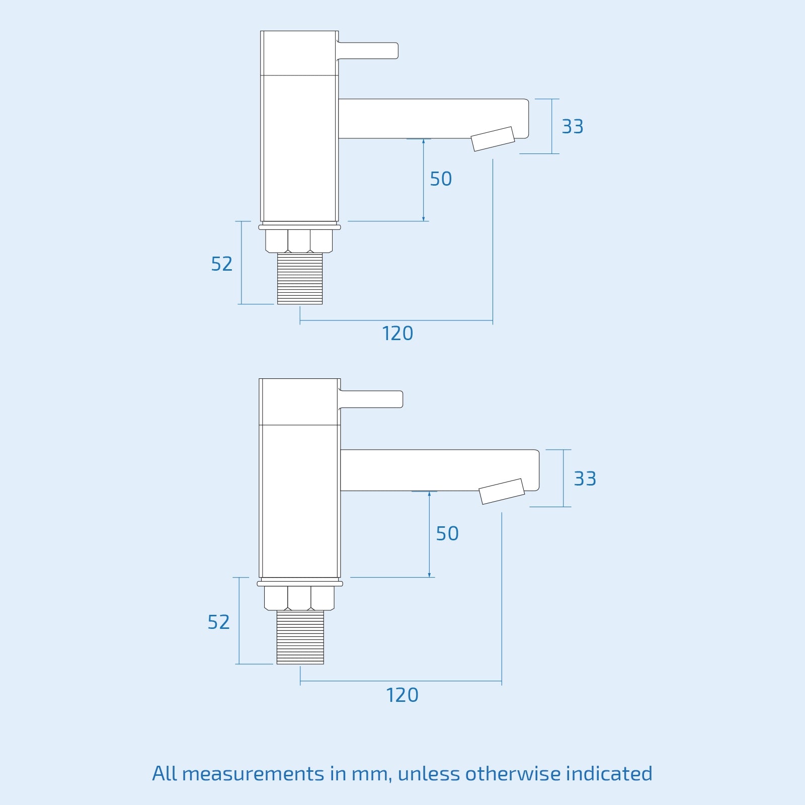 Newport Square Basin Sink Mono Mixer Tap & Bath Filler Tap with Waste