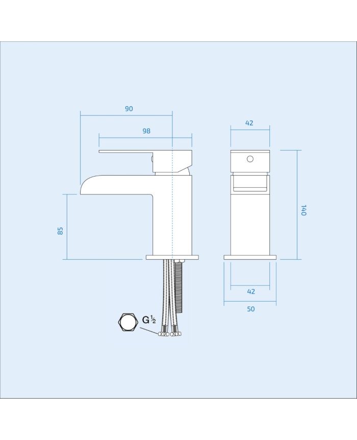 White L-Shaped RH Shower Bath & Basin BTW Toilet Vanity With Taps