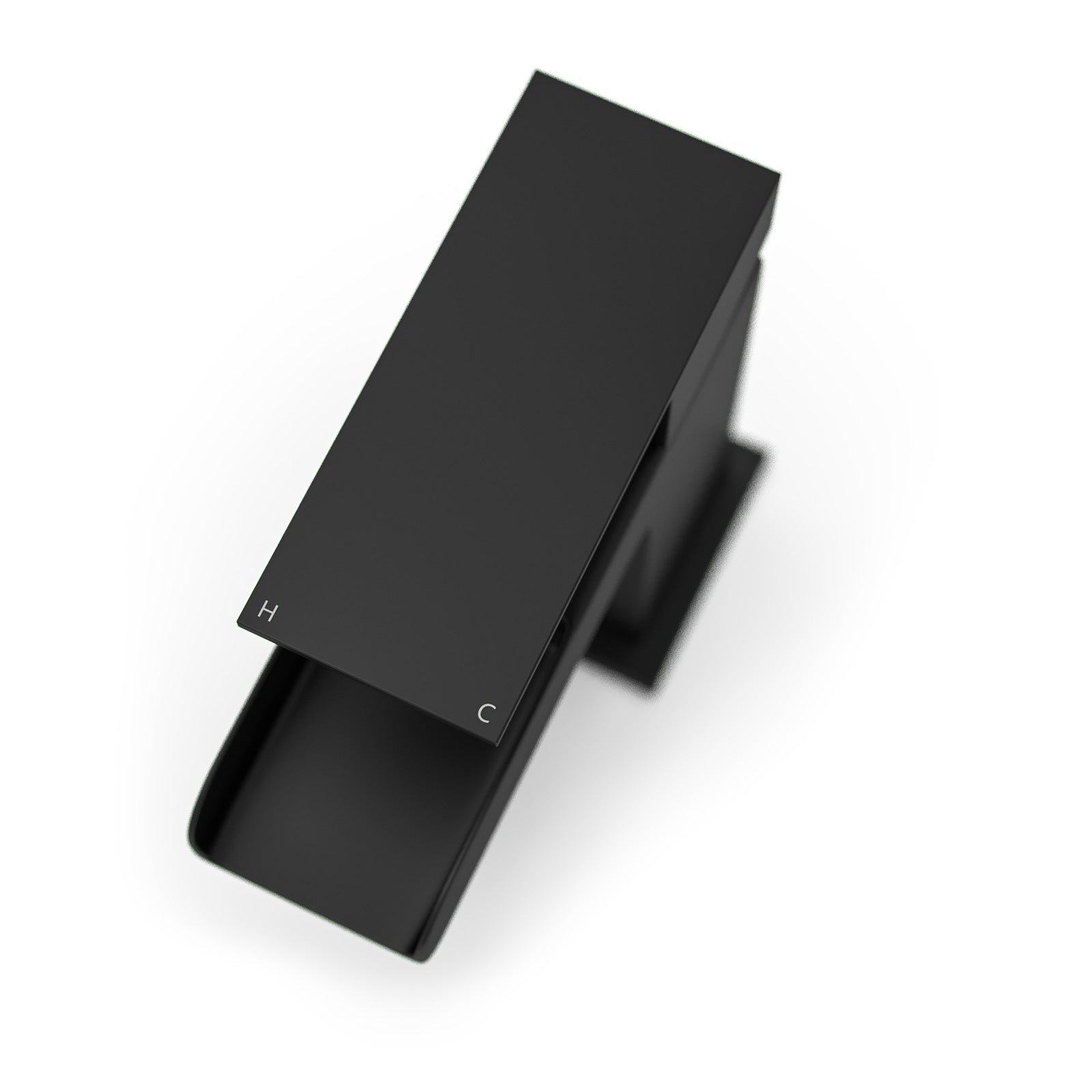 Origin Matte Black Waterfall Basin Mono Tap Bath Filler Handset & Waste