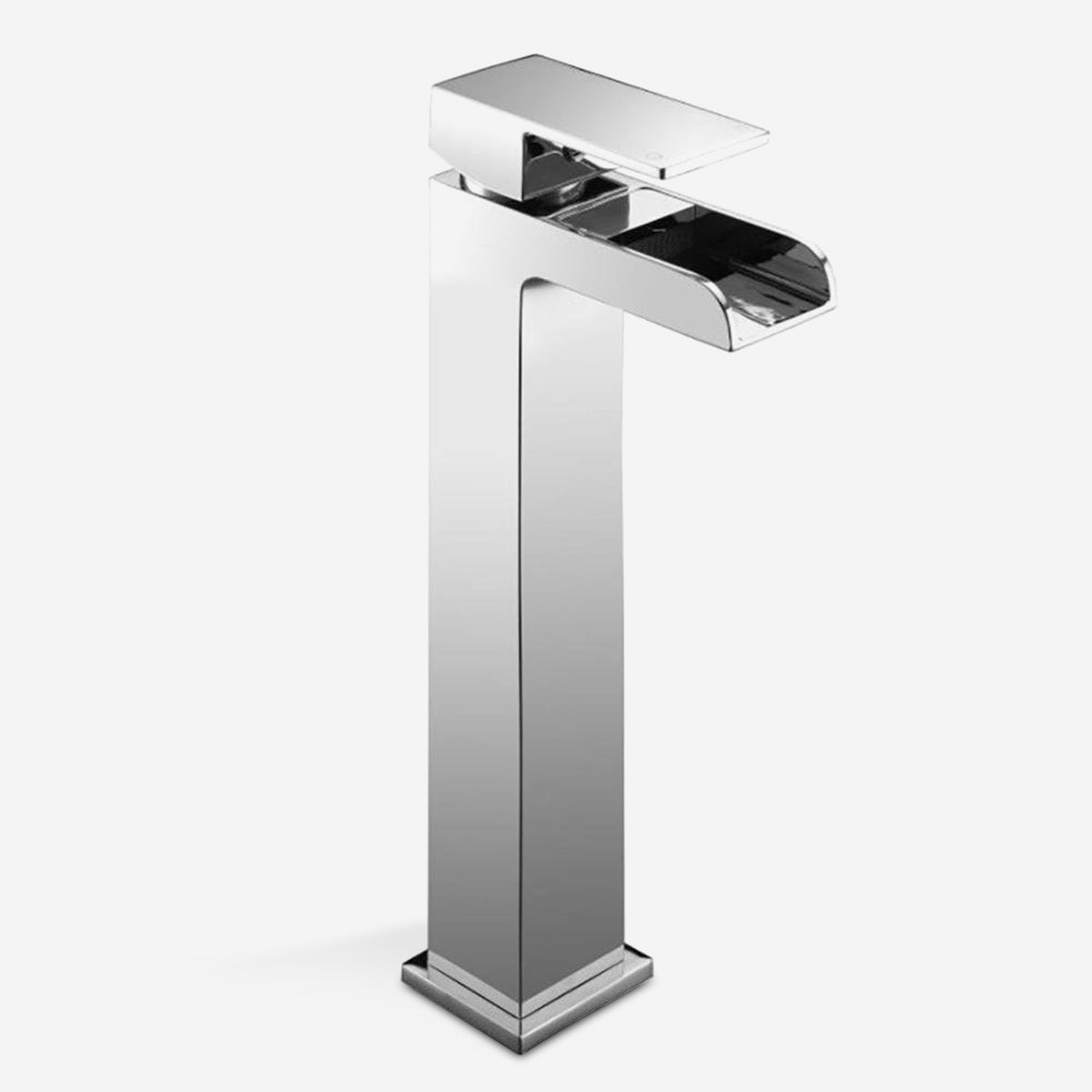 Ozone Modern Square Extended Countertop Waterfall Basin Mono Mixer Tap