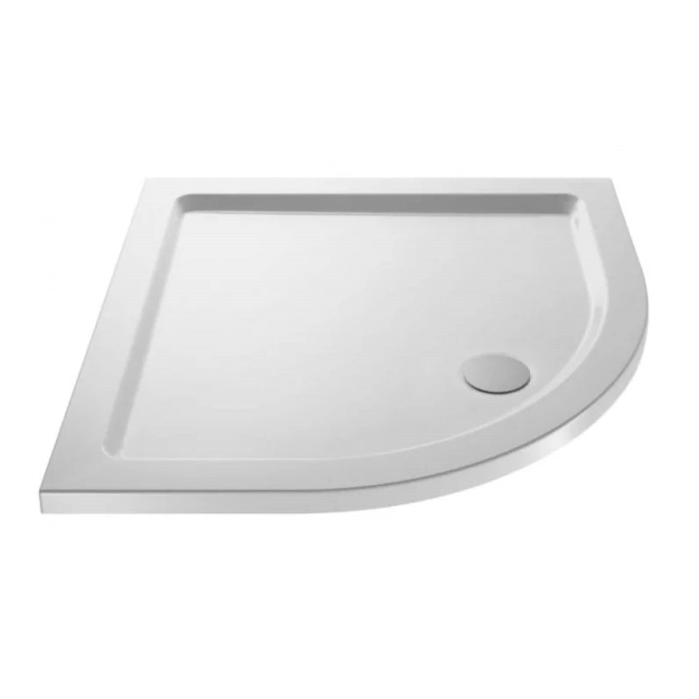 Slim 800 x 800 mm White Quadrant Shower Tray Stone Resin