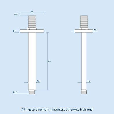 Bathroom Concealed Thermostatic Shower Mixer Tap With Head Bath Filler & Handset Rail