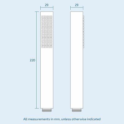 Calla Square Concealed Thermostatic Mixer Valve Hand Held 300mm Shower Head Set