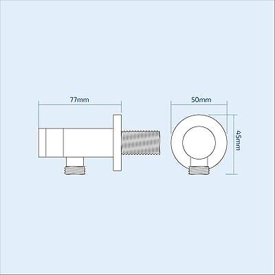 2 Dial 2 Way Round Concealed Thermostatic Mixer Valve Hand Shower Bath Filler