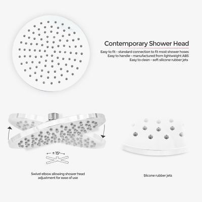 Calla Concealed Two-Way Three-Dial Valve With Slim Round Ceiling Shower Head And Handset Kit